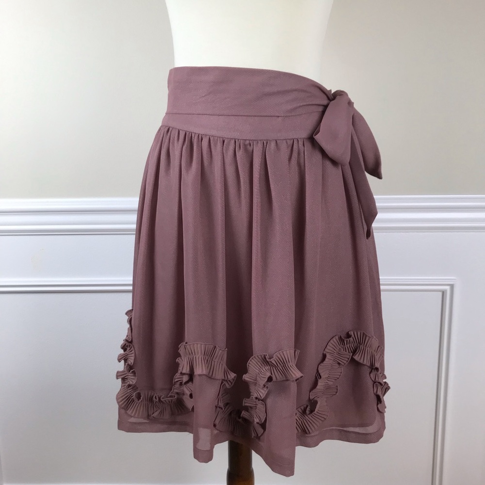 DownEast | Muted Pink Ruffle Skirt
